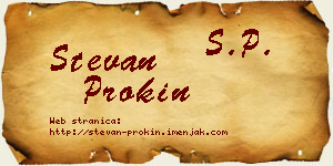 Stevan Prokin vizit kartica